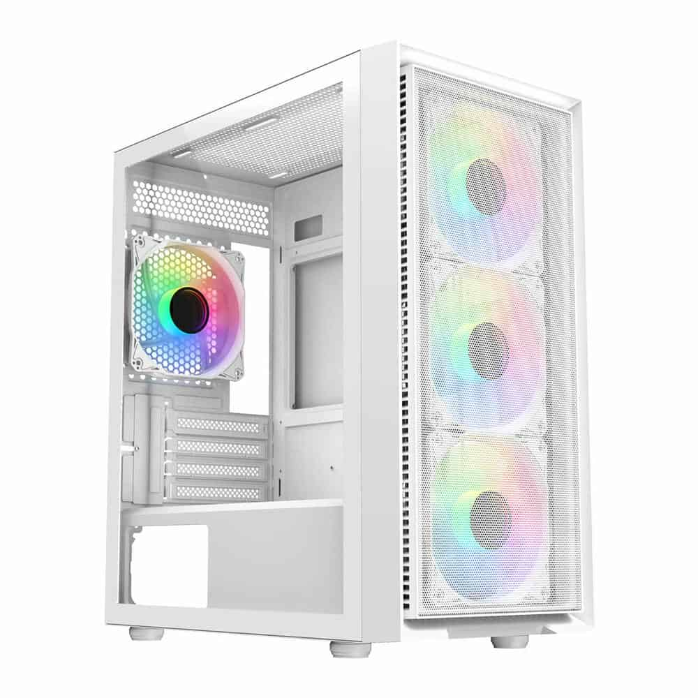 CiT Luna White Tempered Glass MicroATX Case